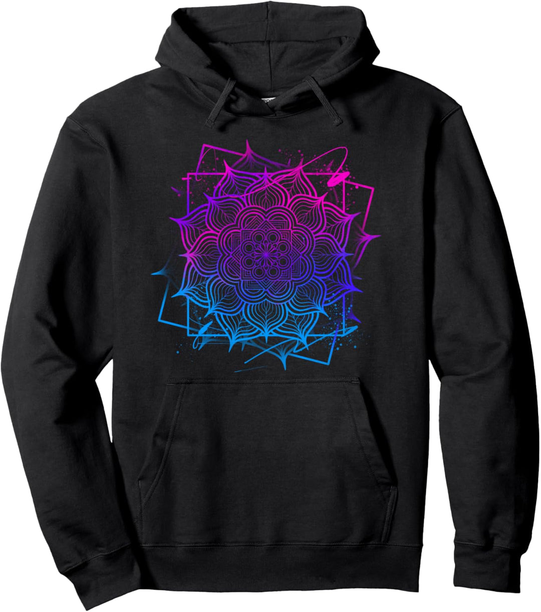 Asanas Mandala Lotus Mantra Pullover Hoodie