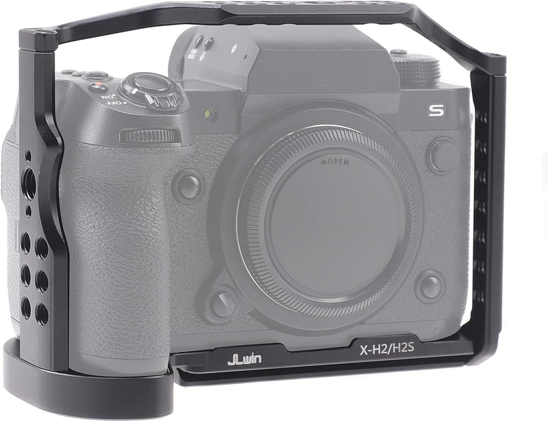 X-H2 Cage, Hersmay Aluminium Kamerakäfig für Fujifilm X-H2 X-H2S spiegellose Kameras mit Cold Shoe,