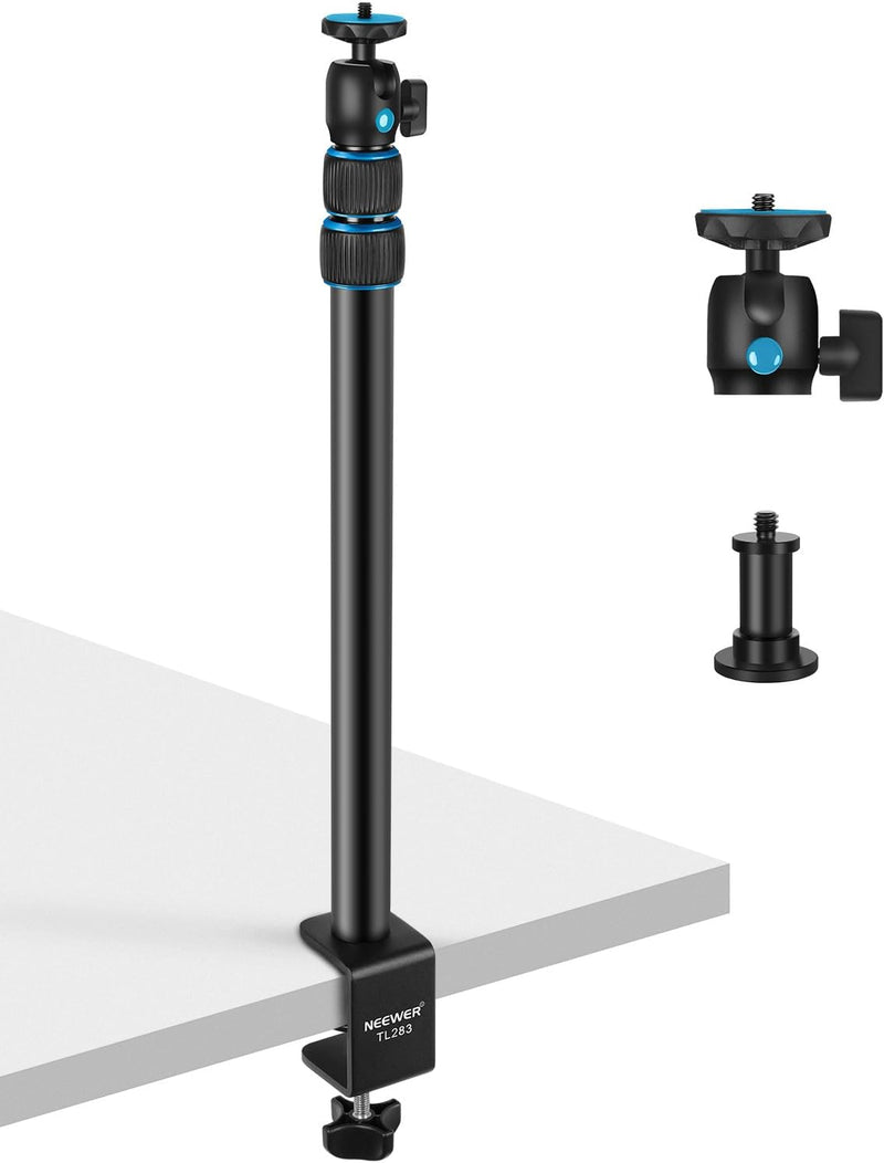 NEEWER Kameratischhalterung mit Kugelkopf, 17-40" verstellbares Tischlichtstativ mit 1/4" Schraube u