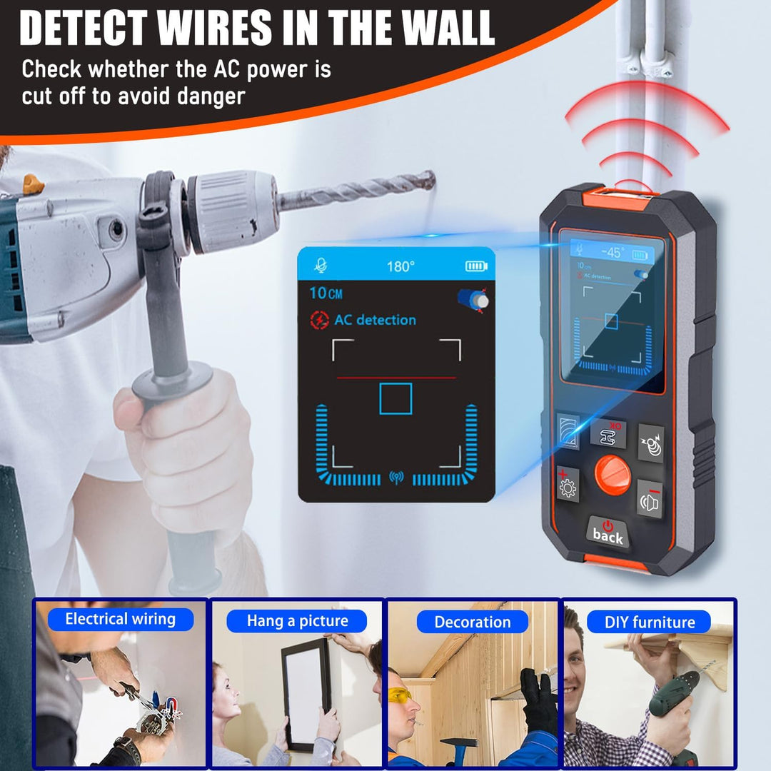 NF-513 Professioneller Leitungssucher Ortungsgerät, Multifunktionaler Wand Scanner Detektor für Holz