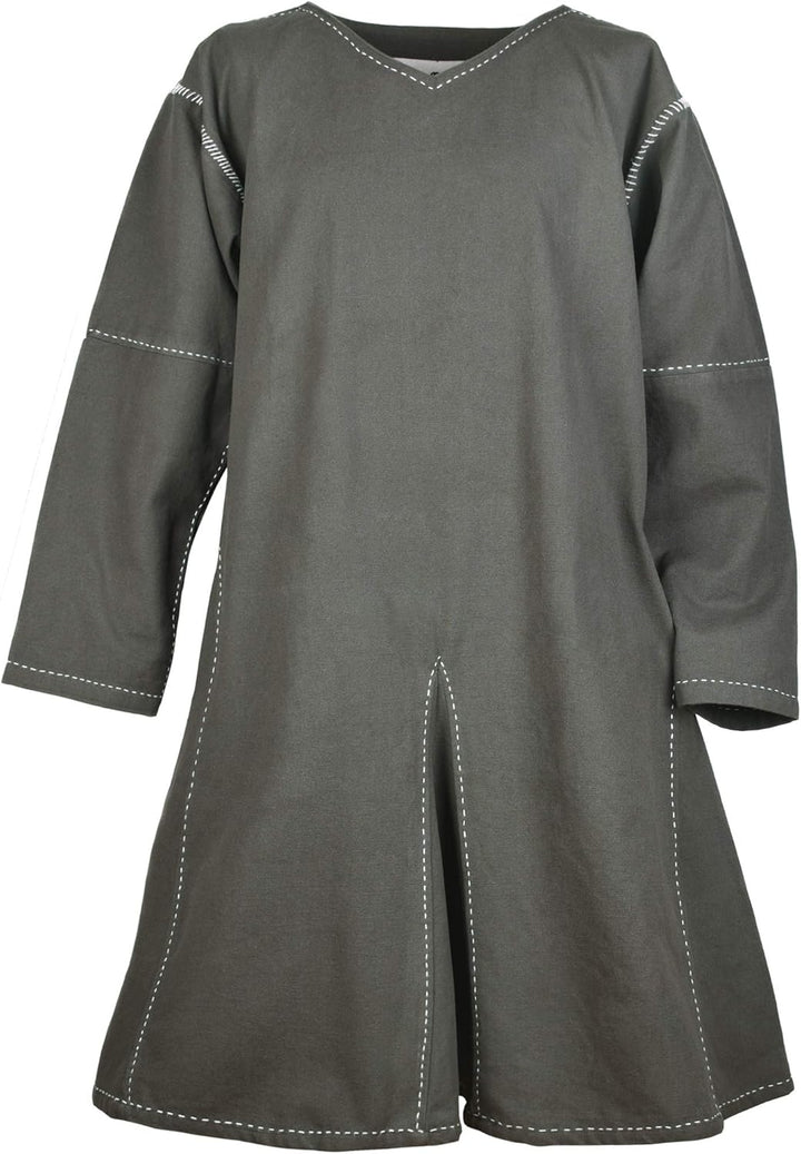 Battle-Merchant | Mittelalter Tunika Askur | LARP Wikinger Kleidung aus Baumwolle für Herren Weinrot