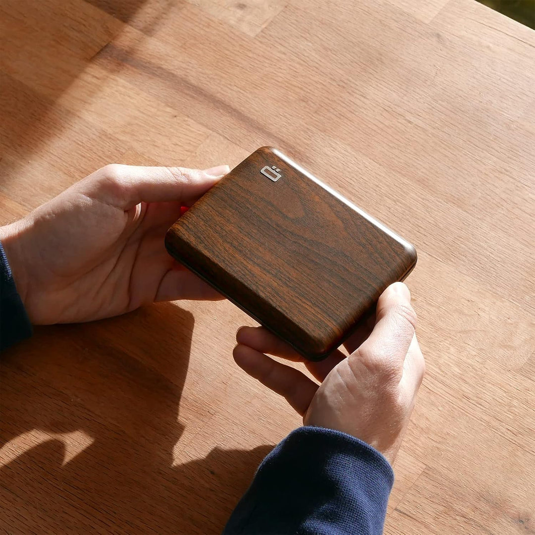 OGON Aluminium Geldbörse Smart Case V2 Large - Fach für Münzen und Banknoten - RFID Schutz Kartenhal