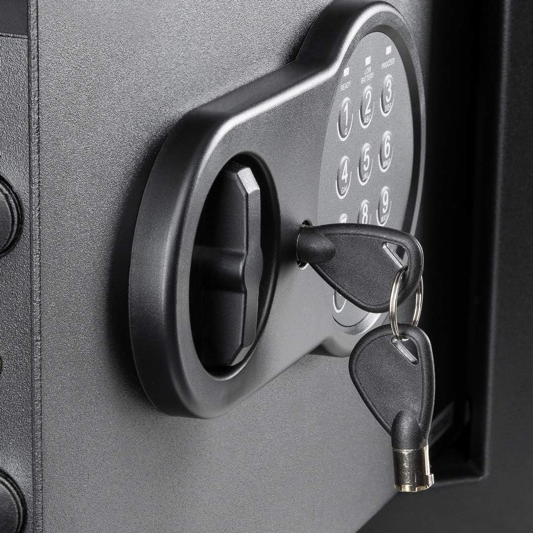HomeSafe HV30E Möbeltresor mit Elektronikschloss, 30x38x30cm (HxBxT), Digitaler Tresor für Zuhause,