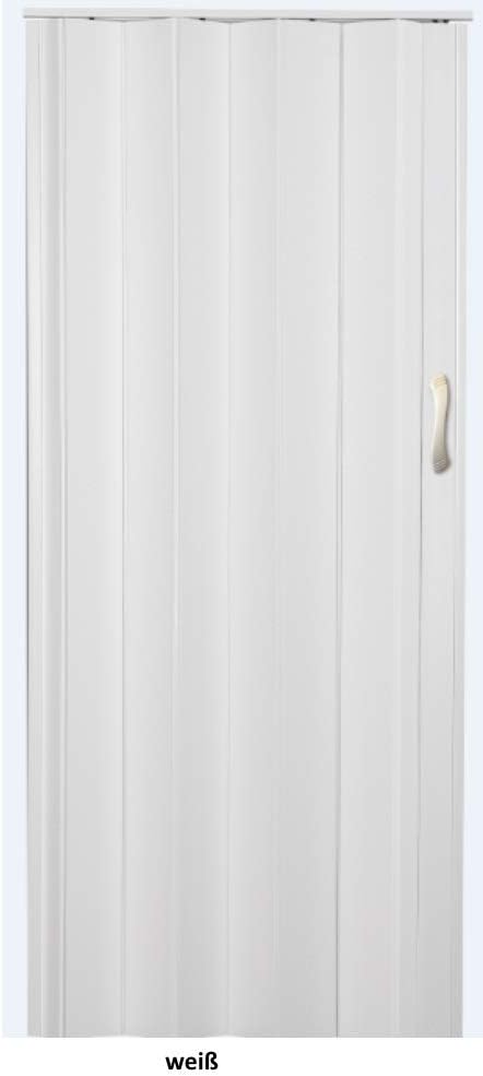 Falttür Schiebetür Tür weiss farben Höhe 202 cm Einbaubreite bis 109 cm Doppelwandprofil Neu TOP-Qua