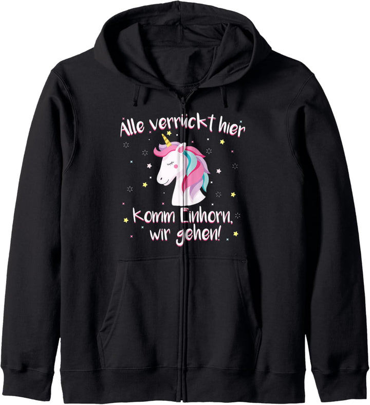 Einhorn lustiger Spruch Party Motto Mädchen Geschenkidee Kapuzenjacke