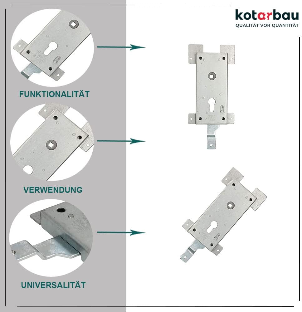 KOTARBAU® Garagenschloss 60 mm Stahl Torschloss Garagentorschloss Profilzylinder für Schwingtore Tor