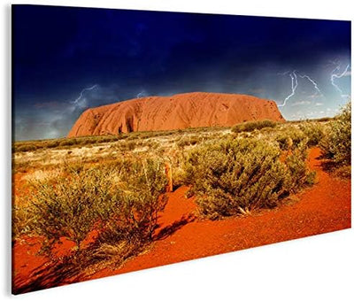 islandburner Bild Bilder auf Leinwand Ayers Rock V2 Australien 1p XXL Poster Leinwandbild Wandbild D