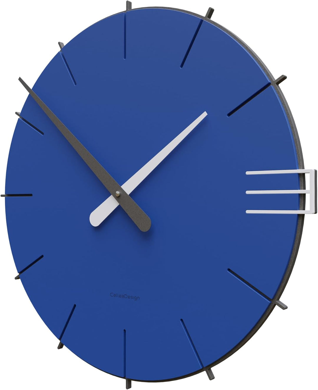 CalleaDesign 42 cm Mike Wanduhr elektrisch blau Elektrisches Blau, Elektrisches Blau