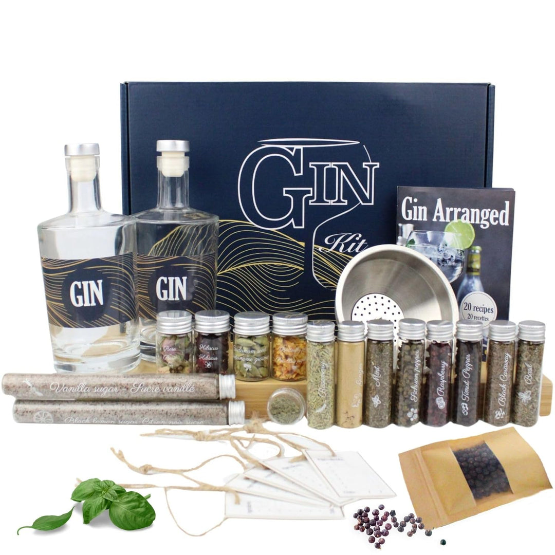 L&G® Gin set – Gewürz- und Zubehörset für personalisierte Kreationen, ideales einzigartiges Geschenk