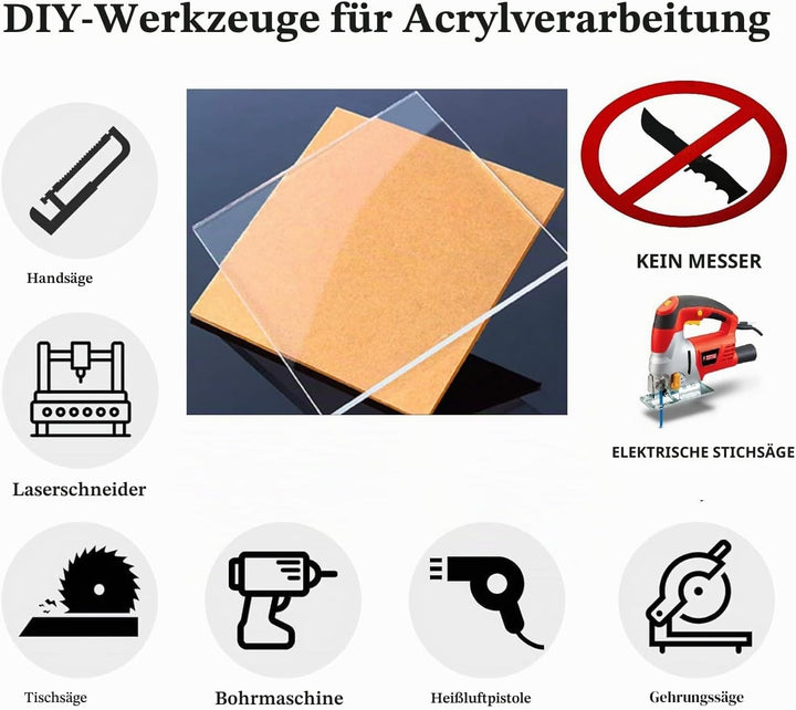 iBLUNT Acryl-Kunststoffplatten Acrylglasplatte Acrylicglasplatten Acrylglas Zuschnitt 3mm dick 305 m