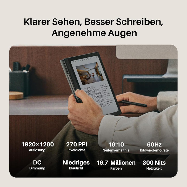 Huion Note E 8,4" Android Notizbuch, batterieloser Stift 8192 Druckstufen, papierähnliches Display,