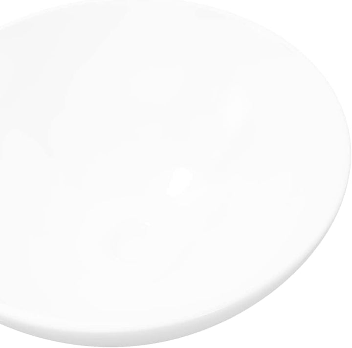 WIFESE Waschbecken Keramik Weiss 32,5x14 CM Rund Aufsatzwaschbecken Eckig Waschbecken Gäste WC Badez