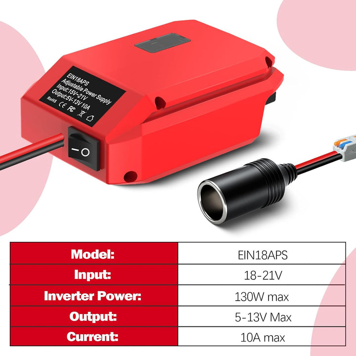 Adapter für Einhell 18V zu 12V Step Down Konverter,DIY Ladegerät Konverter