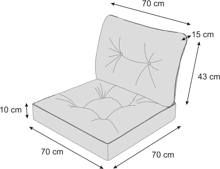 Bjird Gartenkissen Sitzauflage auf Gartenmöbel, Rattan, Gartenpolster Polsterauflagen auf Rataanmöbe