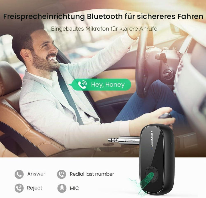 UGREEN CM279 Audio Transmitter, AUX, Bluetooth 5.0 aptX (schwarz)