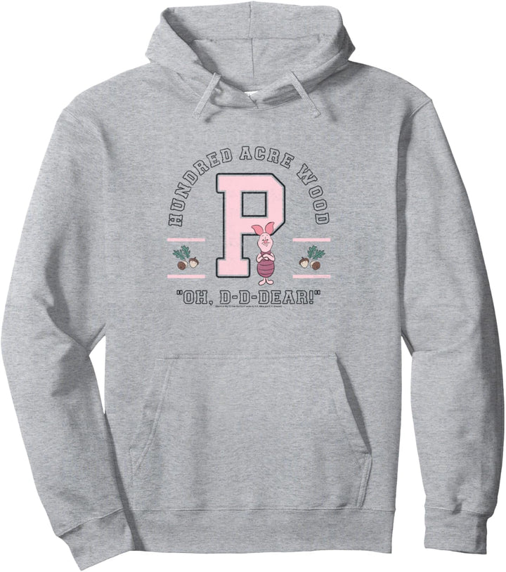 Disney Winnie The Pooh Piglet Collegiate Oh D-D-Dear! Pullover Hoodie