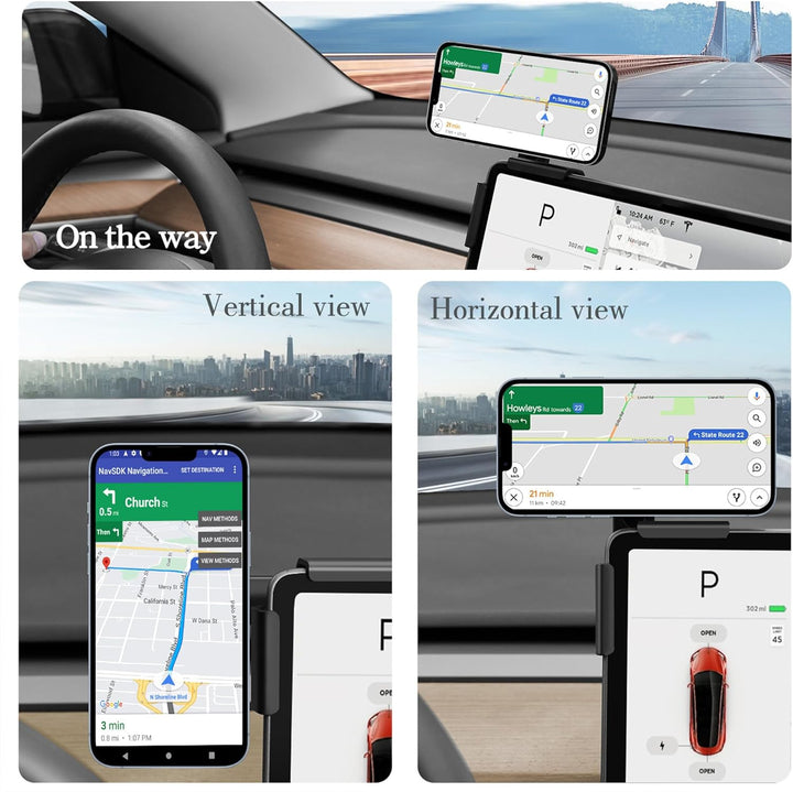 ANKEWAY Tesla Model 3/Y/X/S Handyhalter passend für iPhone 15 14 13 Pro Max Mini und Handys mit MagS
