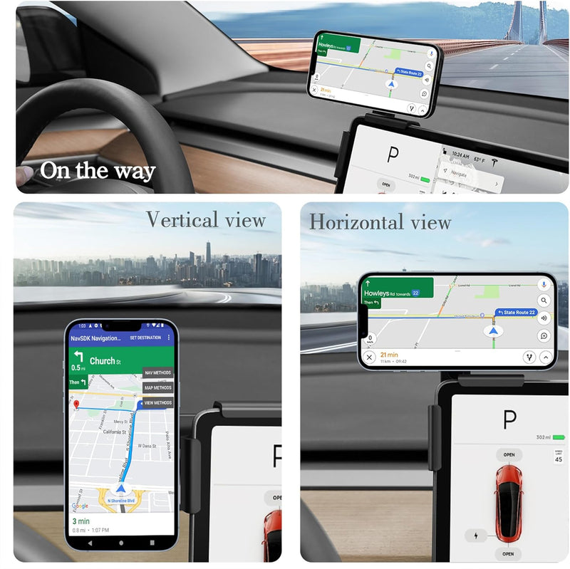 ANKEWAY Tesla Model 3/Y/X/S Handyhalter passend für iPhone 15 14 13 Pro Max Mini und Handys mit MagS