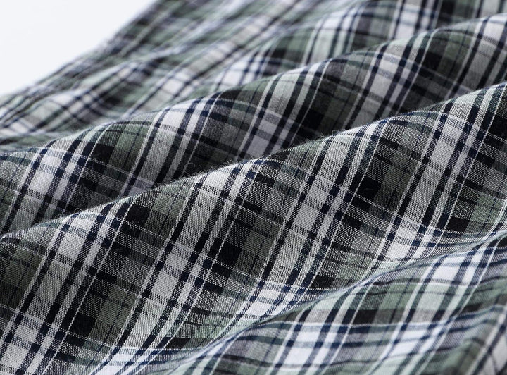 MoFiz Herren Schlafanzughose Baumwolle und Polyester Pyjamahose Lange Karierte Freizeithose Loungeho