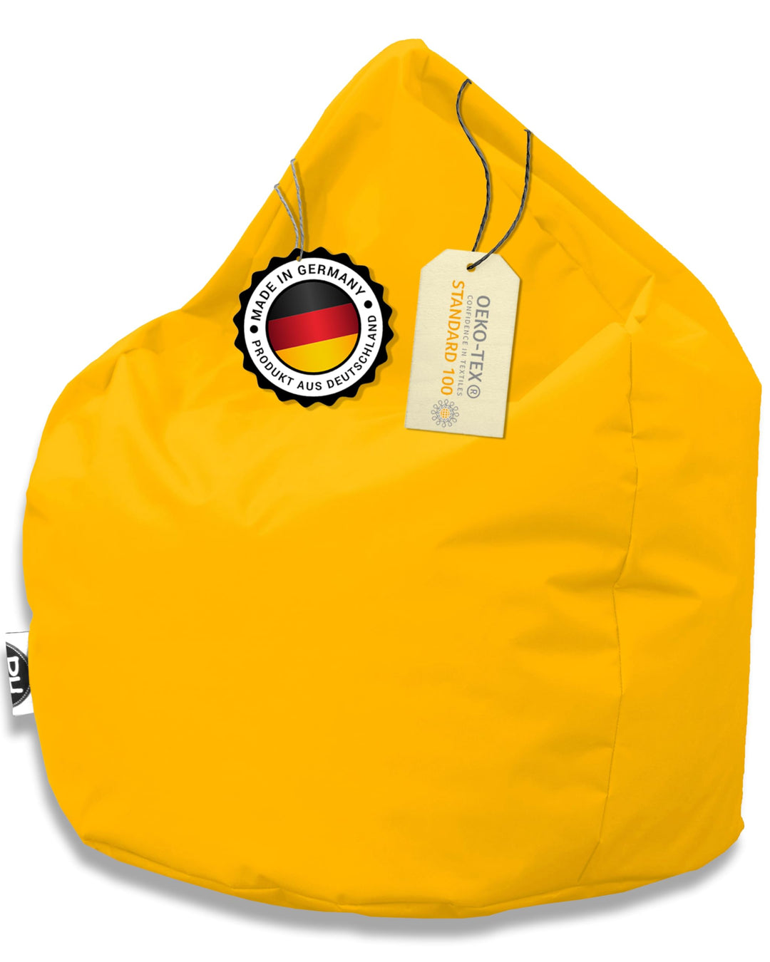 PATCH HOME Patchhome Sitzsack Tropfenform mit Reissverschluss Nachfüllbar - für In &amp; Outdoor - mit S