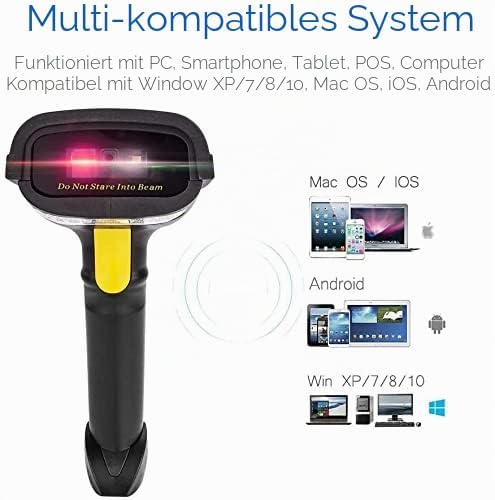 NT-1228BL Bluetooth QR 2D Barcode Scanner Handheld USB kabelloser 1D 2D Barcodes Imager für Mobile Z