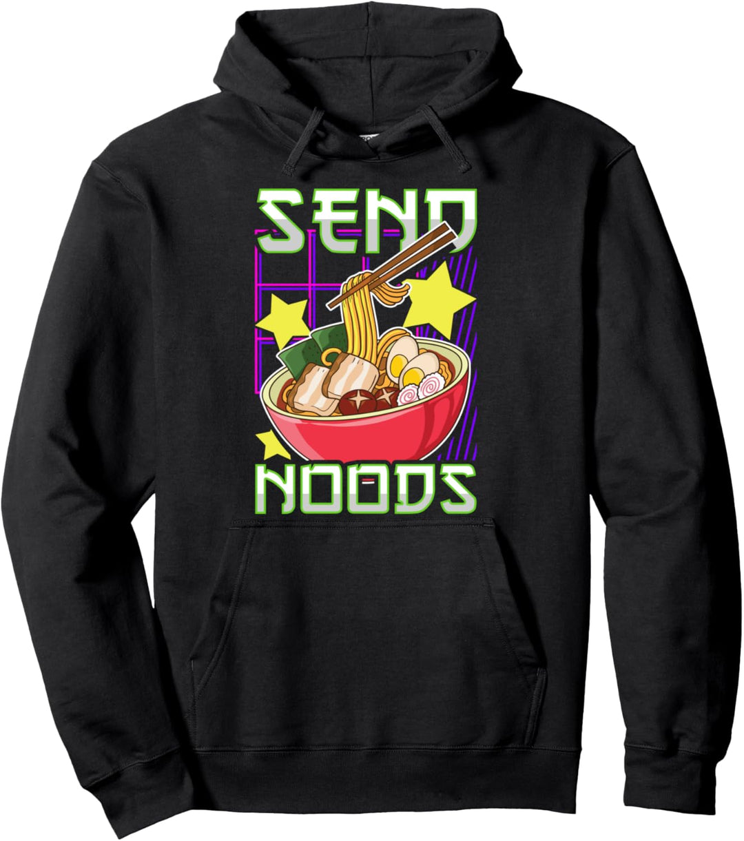 Send Noods Anime Noodle Pun Gamer Pullover Hoodie
