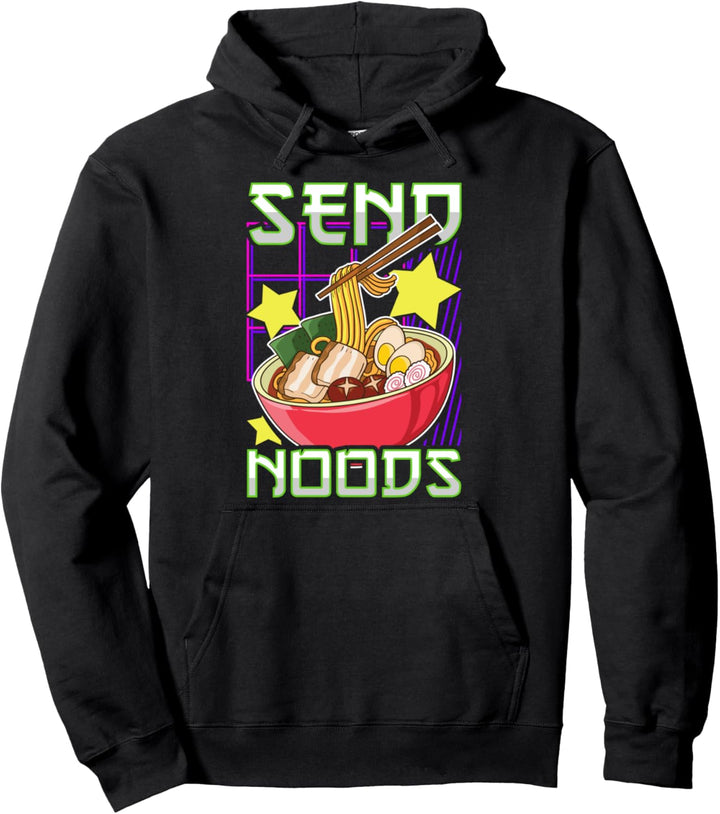 Send Noods Anime Noodle Pun Gamer Pullover Hoodie