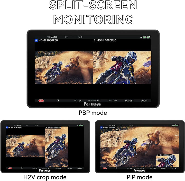 Portkeys BM7IIDS Kabellose Kontrolle Field Kamera Monitor 7" Touchscreen 3G SDI 3D LUT 2200Nit 10bit