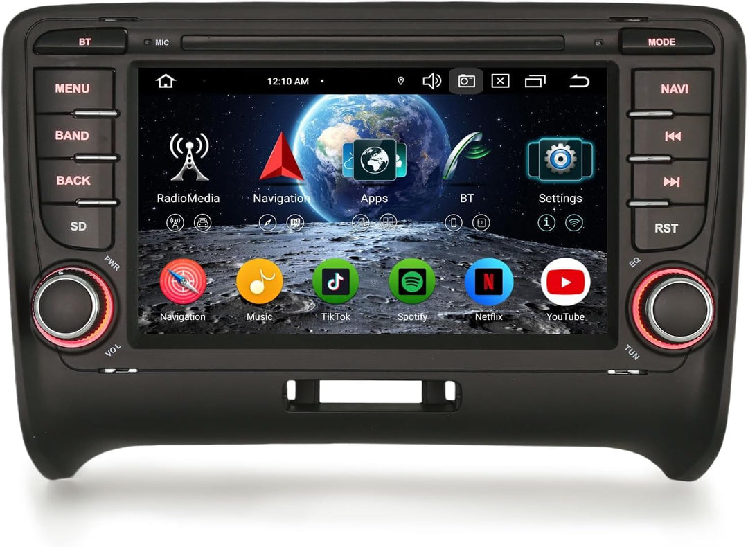 Erisin 8-Kern 4GB RAM+64GB ROM Android 14 Autoradio GPS Navi für Audi TT MK2 7 Zoll IPS Touchscreen