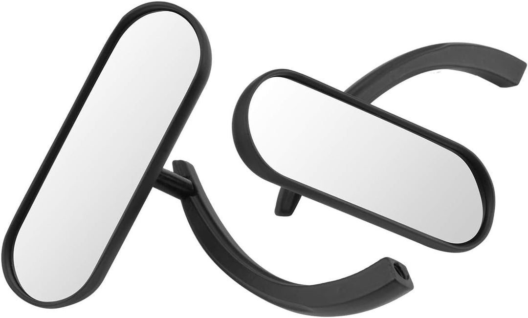 NATGIC 1 Paar Universal Motorrad Rückspiegel Mini Oval Motorrad Endspiegel Einstellbares DIY-Werkzeu