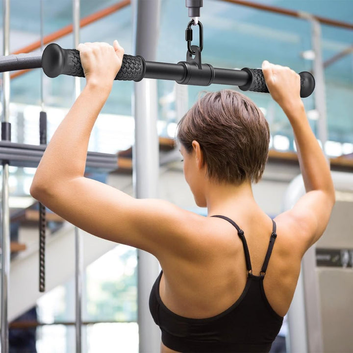 SELEWARE Bizeps Stange Kabelzug Griffe - Rotierende Kabelzugmaschinen-Aufsätze für Fitnessstudios, P