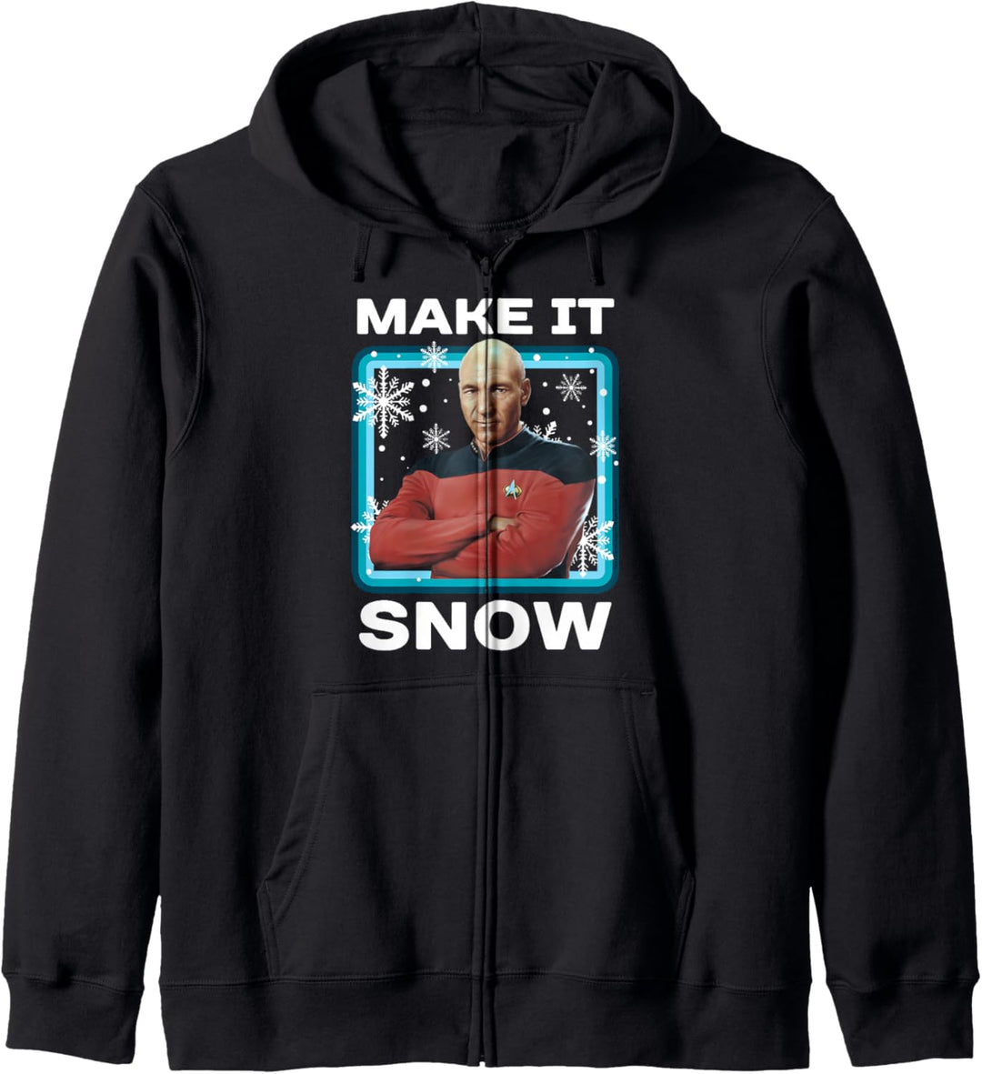 Star Trek: The Next Generation Picard Make It Snow Portrait Kapuzenjacke