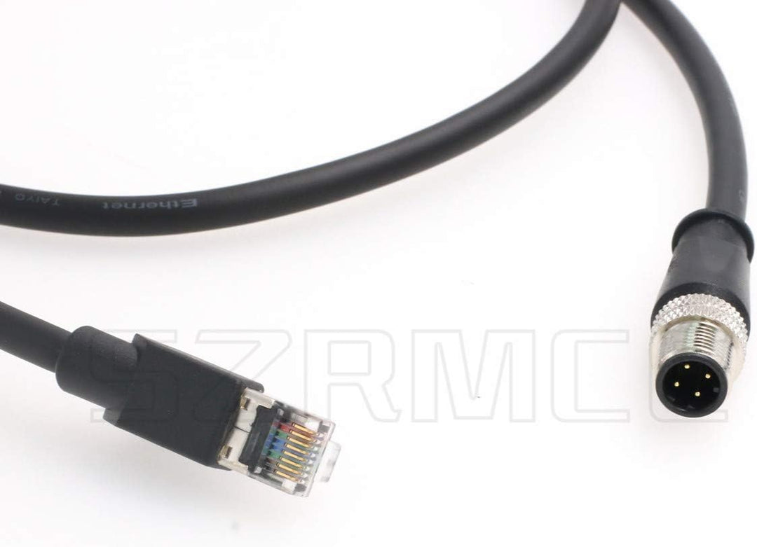 SZRMCC M12 4-Pin auf RJ45 Stecker Industrial Ethernet Abgeschirmtes Kabel Cat5e Hochflexibles Indust