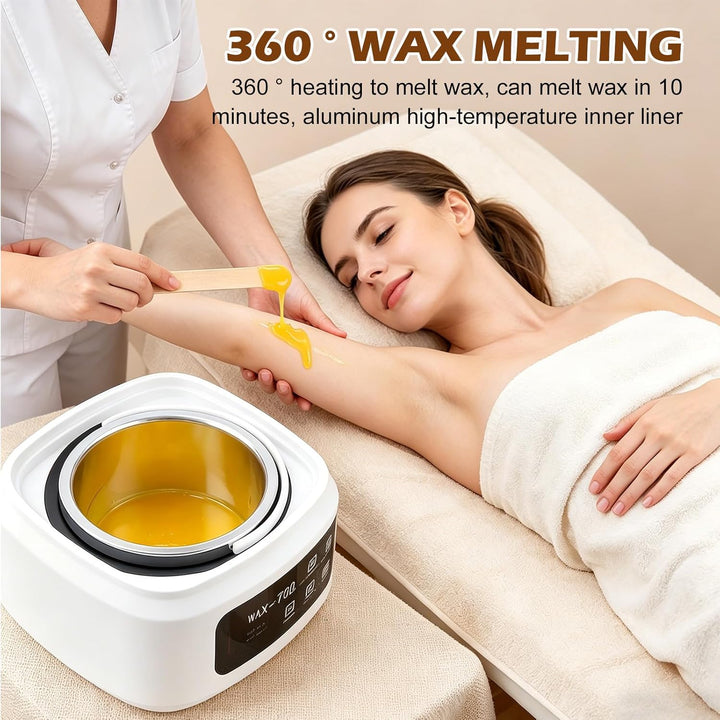 Wachswärmer, 500 Ml Wachsschmelzmaschine, 100w Automatische Temperaturregelung Warmwachs Haarentfern