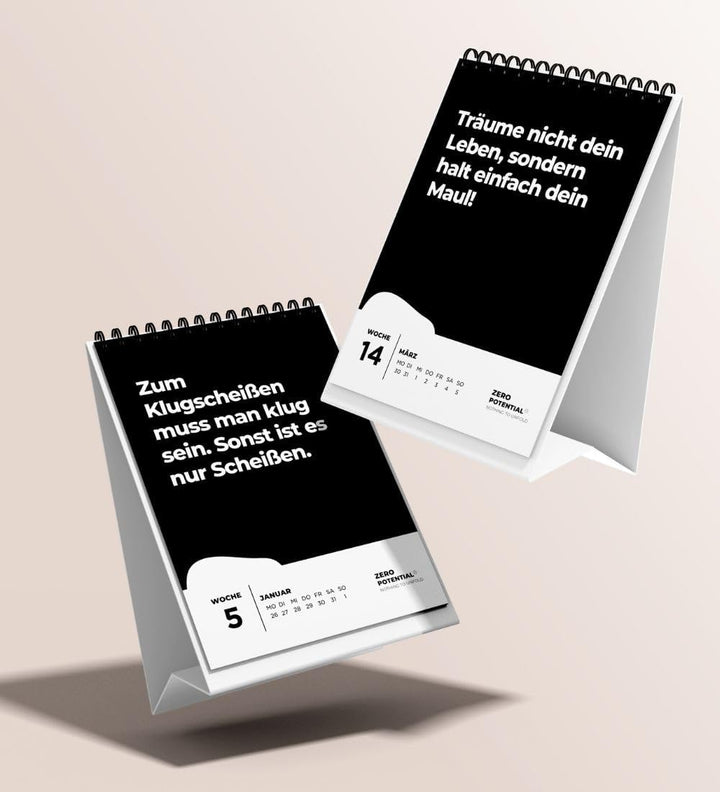 Demotivierender Tischkalender 2026 | 52 Wochen mit 52 unmotivierendenden Sprüchen Träume nicht dein