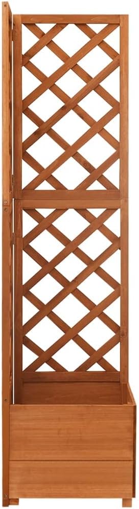 vidaXL Tannenholz Massiv Eck Spalier mit Pflanzkasten Rankgitter Rankhilfe Gartenspalier Blumenkübel