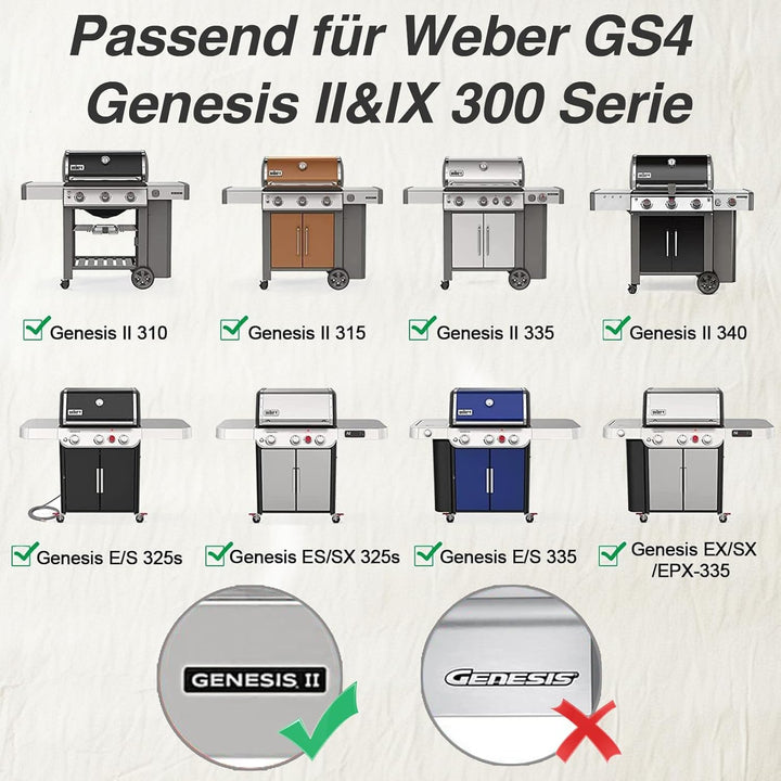 66032 Flavorizer Bars für Weber GS4 Genesis II&LX 300 Series,Genesis II E-310 S-310 E-330 E-335 S-33
