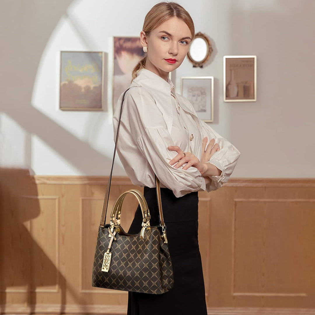 NICOLE &amp; DORIS Frauen Handtasche Elegante Taschen für Damen Modern Tote Bag Mittelgross Umhängetasch