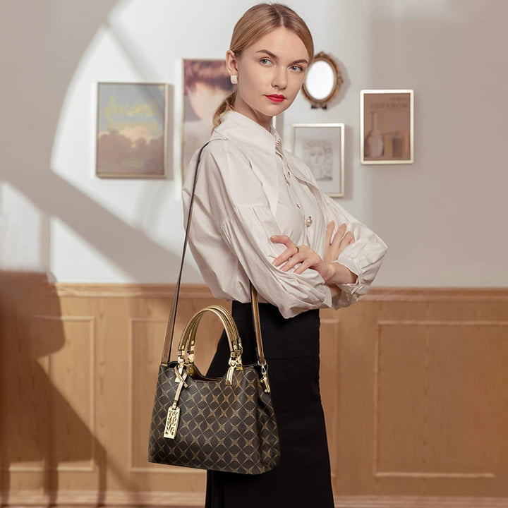 NICOLE &amp; DORIS Frauen Handtasche Elegante Taschen für Damen Modern Tote Bag Mittelgross Umhängetasch