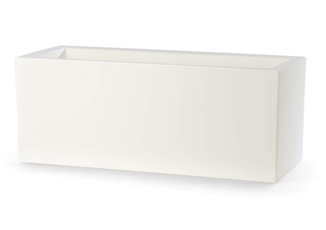 Teraplast Schio Kasten 60 cm Blumenkübel, Weiss 60 cm Bianco, 60 cm Bianco