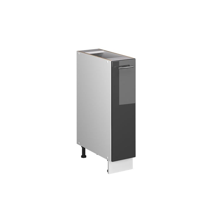 Vicco Apothekerschrank Fame-Line, Anthrazit Hochglanz/Weiss, 20 cm ohne Arbeitsplatte, zur Kombinati