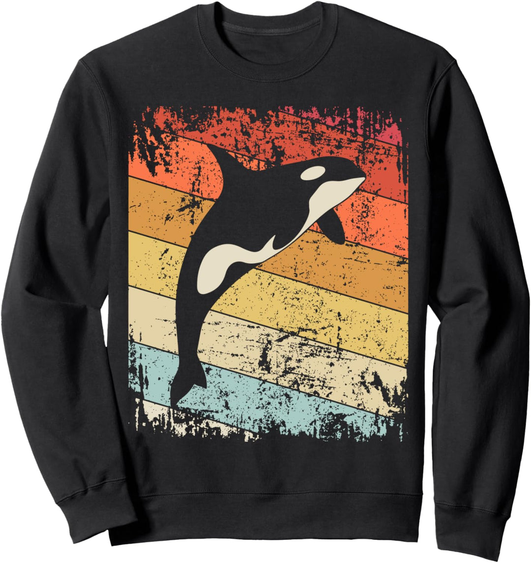 Vintage Orca Wal Shirt Retro Killer Whale Sweatshirt