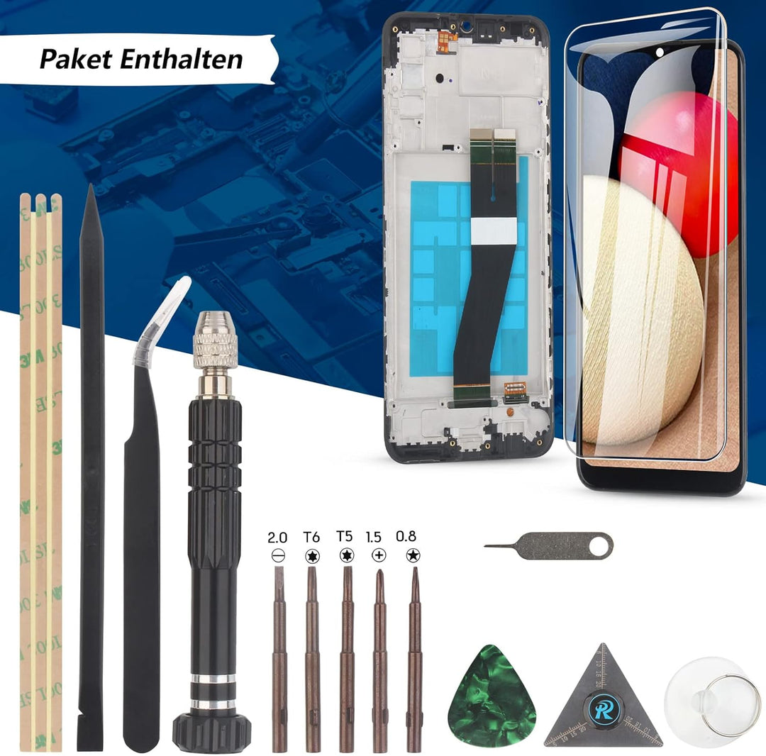RongZy Kompatibel mit Samsung Galaxy A02S/A025U/A025A Ersatz Bildschirm LCD Display und Touchscreen-