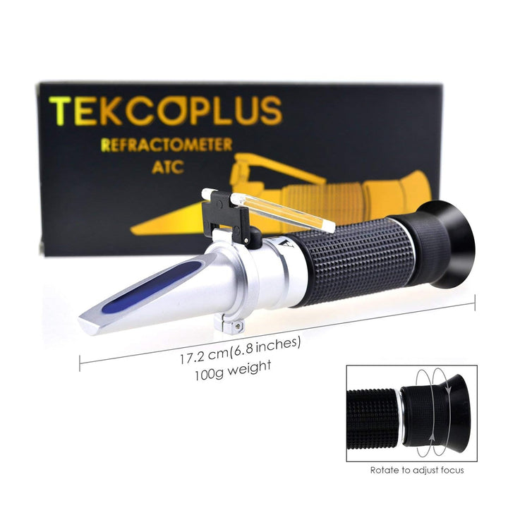 TEKCOPLUS Brix Bierwürze & Weinrefraktometer ATC Doppelskala SG WORT für die Weinherstellung