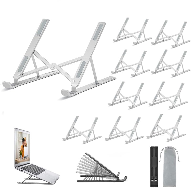 Laptop Ständer, Faltbar Höhenverstellbar Laptopständer Tragbarer Notebook Ständer, Kompatibel mit Ma