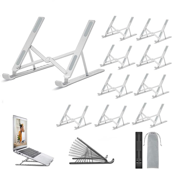Laptop Ständer, Faltbar Höhenverstellbar Laptopständer Tragbarer Notebook Ständer, Kompatibel mit Ma