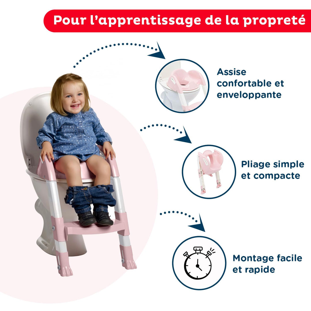 Kiddyloo Toiletten-Trainer Powder pink/White Powder Pink / White, Powder Pink / White