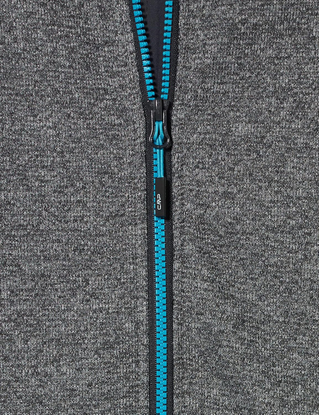 CMP Leichte Fleece-Strickjacke mit Netz, ANTRACITE-CEMENTO