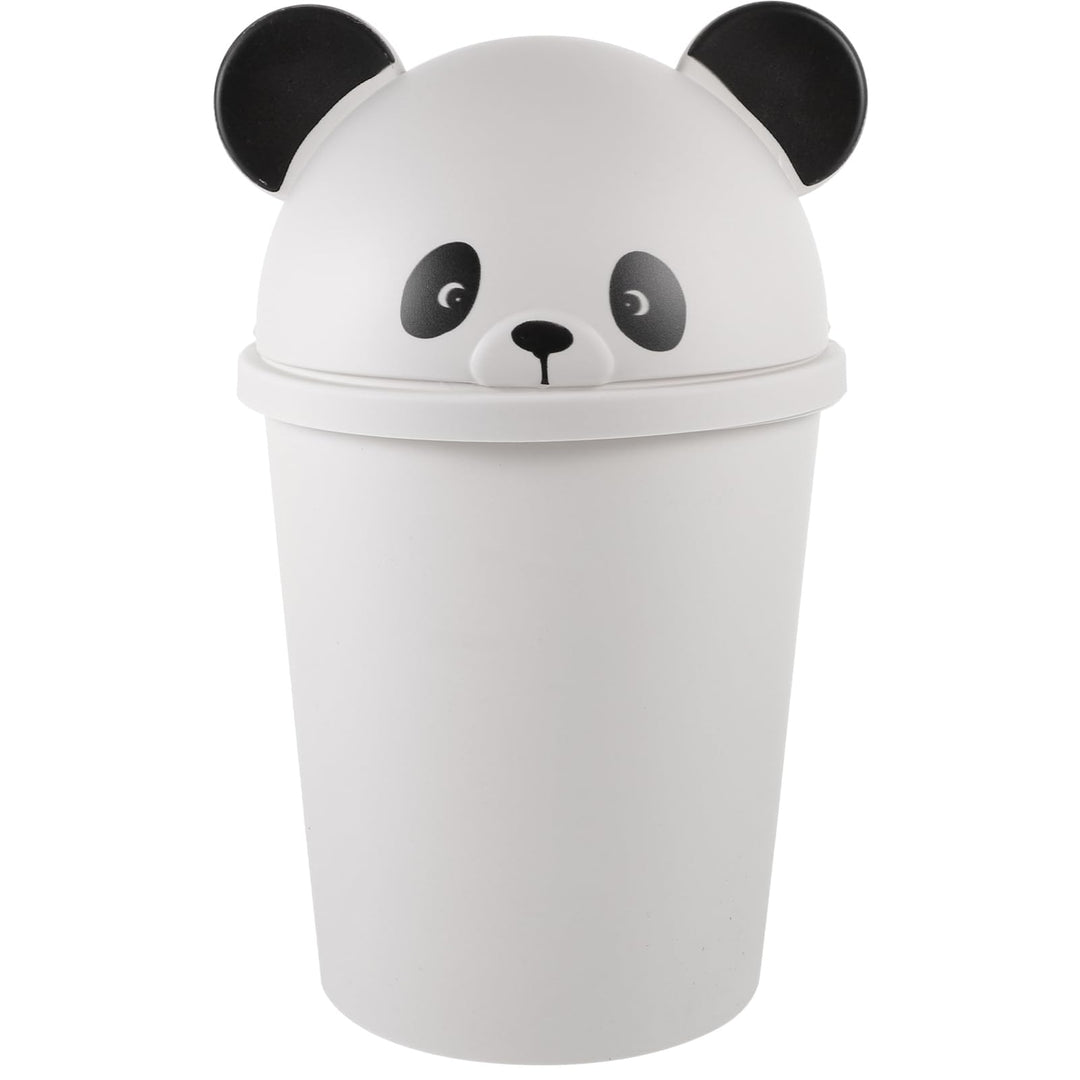 Panda Mülleimer Mit Deckel Süsser Cartoon Abfallkorb Für Küche Badezimmer Und Büro Innen-Mülleimer A