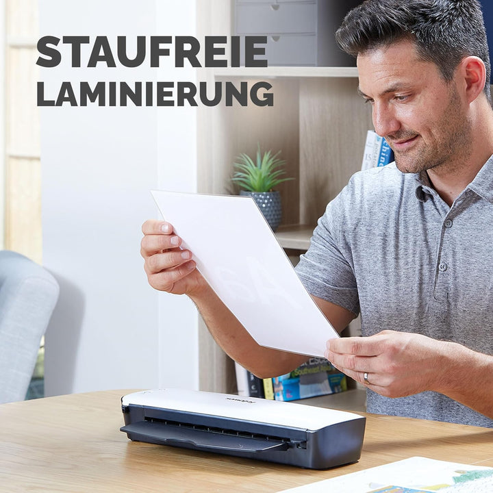 Fellowes Laminiergerät A3 Sola und Laminierfolien A4 Premium Bundle für Zuhause & Homeoffice bis 125
